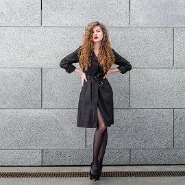 Noir Belted Trench